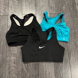 3 misc Champion/Nike Women's Black Sports Bra M